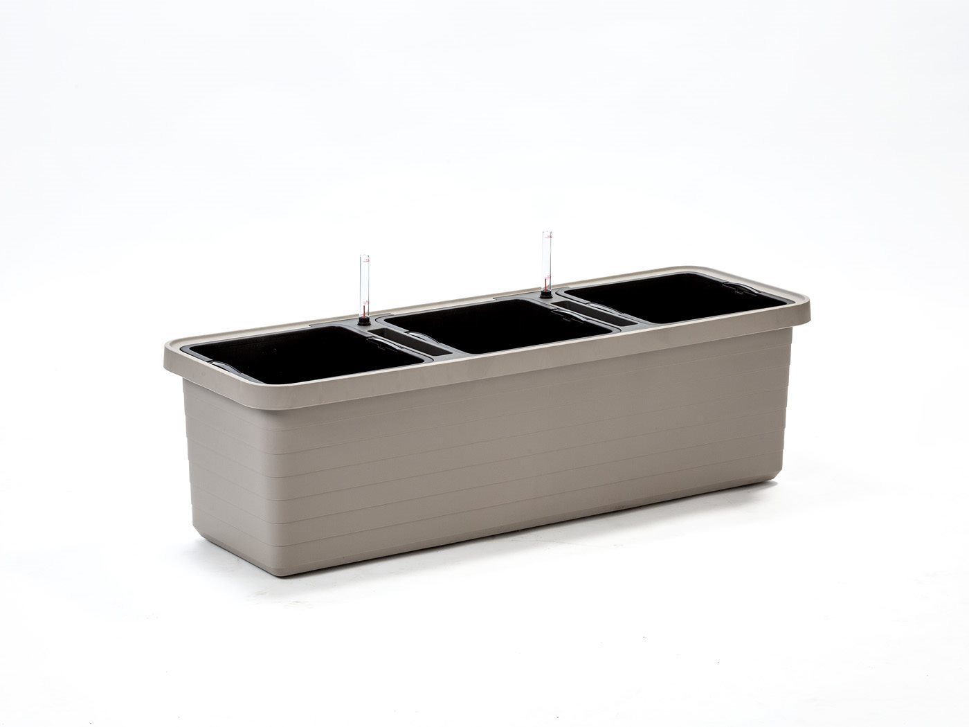 Plastia Samozavlažovací kvetináč Berberis TRIO, Taupe Truhlík