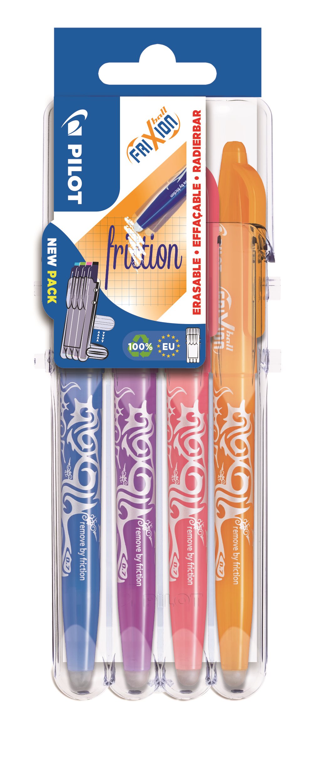 PILOT FriXion Ball 07 / 0,35 mm, Set2Go NEW COLORS - 4 színből álló...