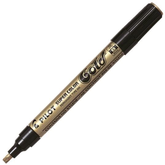 PILOT Super Color B, zlatý Popisovač