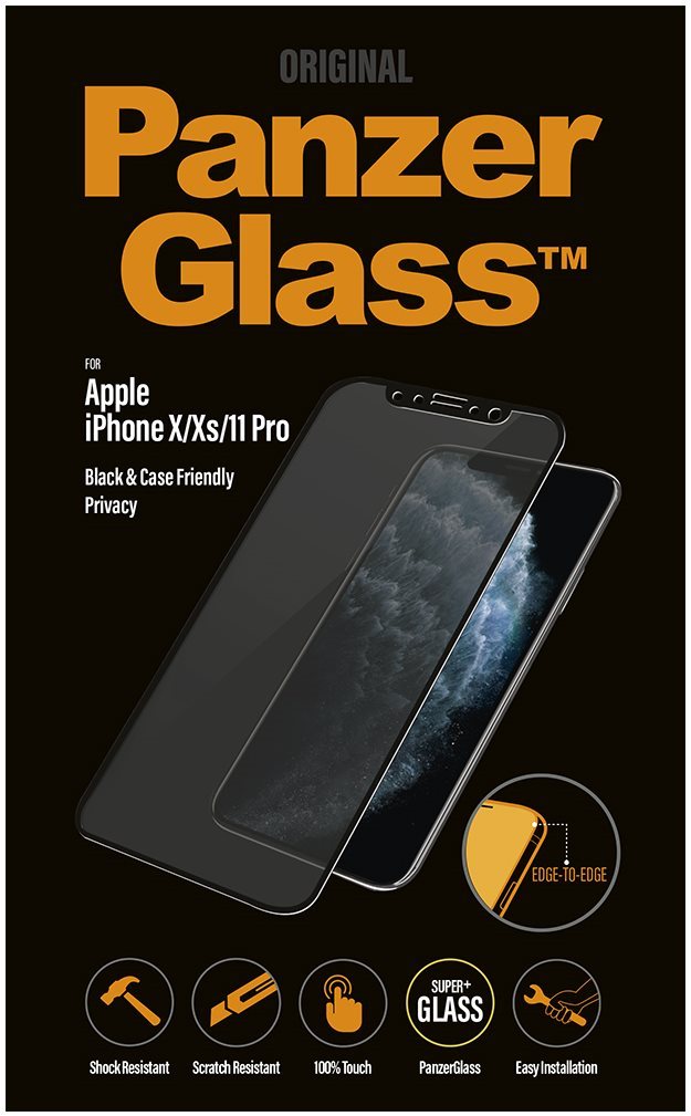 PanzerGlass Edge-to-Edge Privacy for Apple iPhone X/XS/11 Pro black...