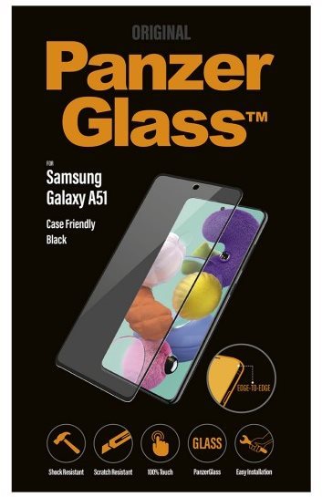 PanzerGlass Edge-to-Edge for Samsung Galaxy A51 Black Glass Screen...