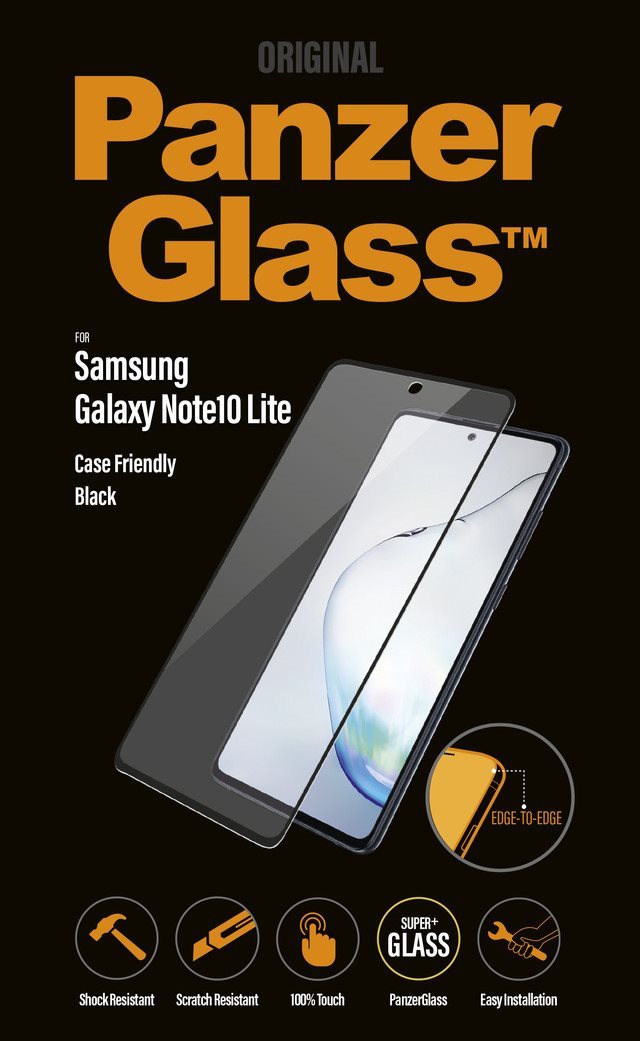 PanzerGlass Edge-to-Edge for Samsung Galaxy Note 10 Lite, Black...
