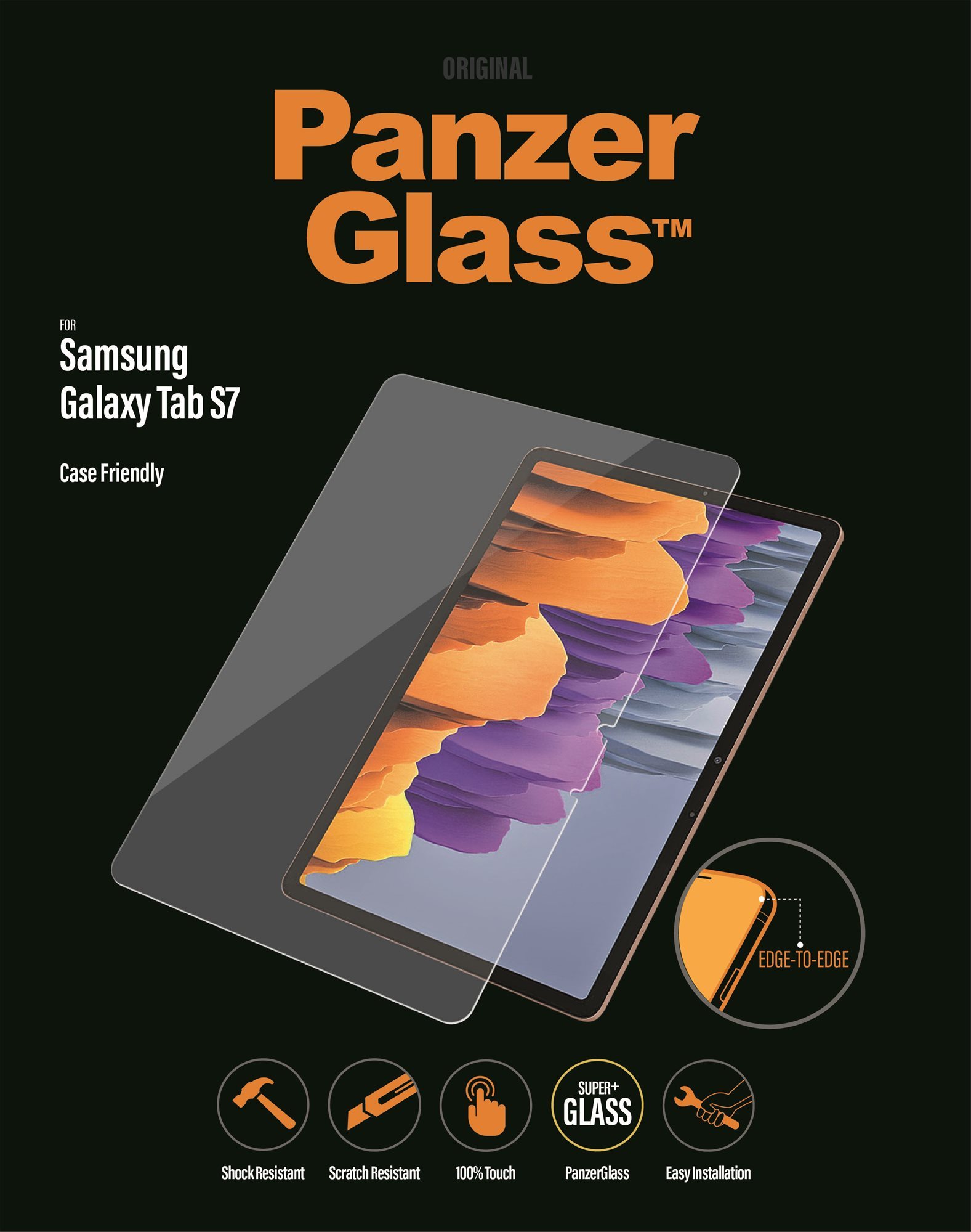 PanzerGlass Edge-to-Edge for Samsung Galaxy Tab S7, 11", Clear...