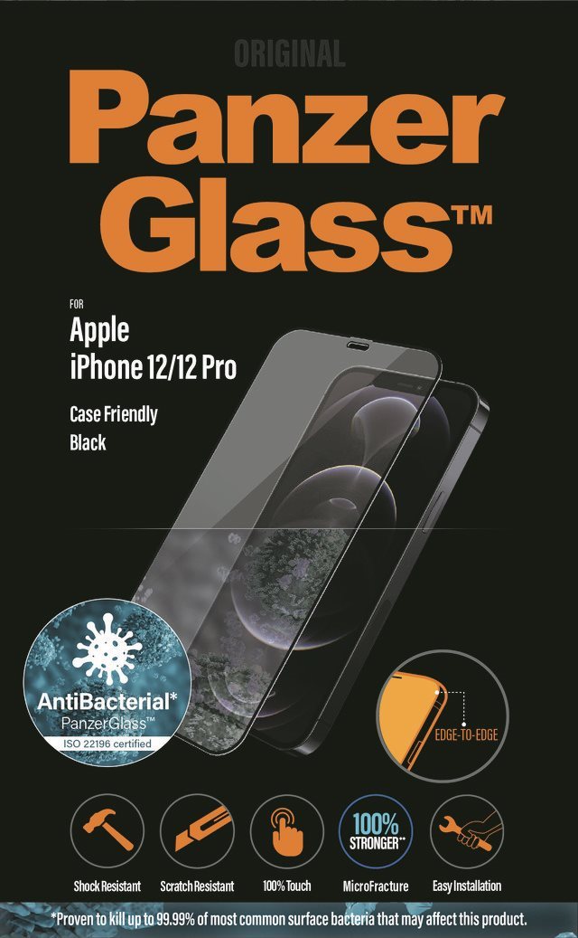 PanzerGlass Edge-to-Edge Antibacterial für Apple iPhone 6,1" -...
