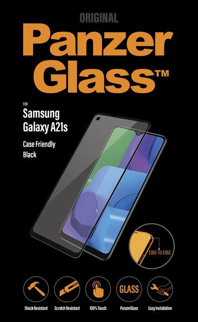 PanzerGlass Edge-to-Edge for Samsung Galaxy A21s Black Glass Screen...