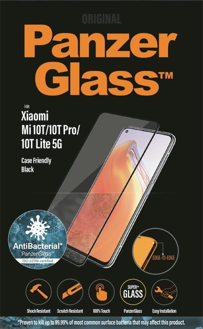 PanzerGlass Edge-to-Edge Antibacterial for Xiaomi Mi 10T/10T...