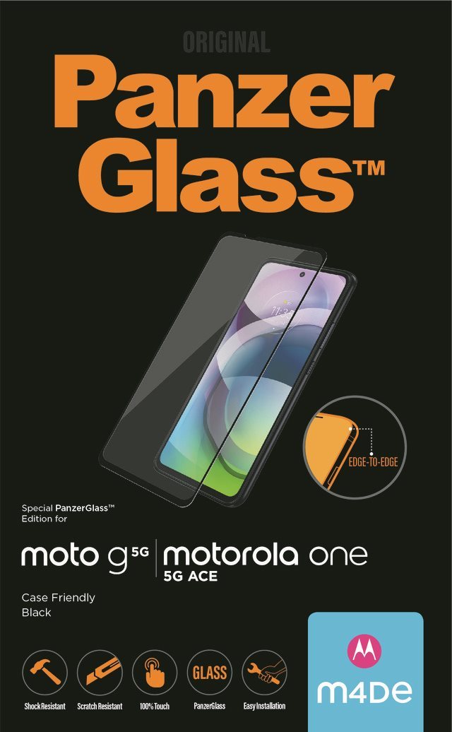 PanzerGlass Edge-to-Edge for Motorola Moto G 5G/One 5G Ace Black...