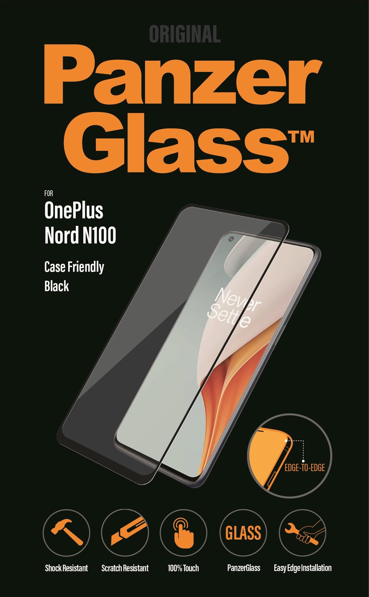 PanzerGlass Edge-to-Edge for OnePlus Nord N100 Glass Screen Protector