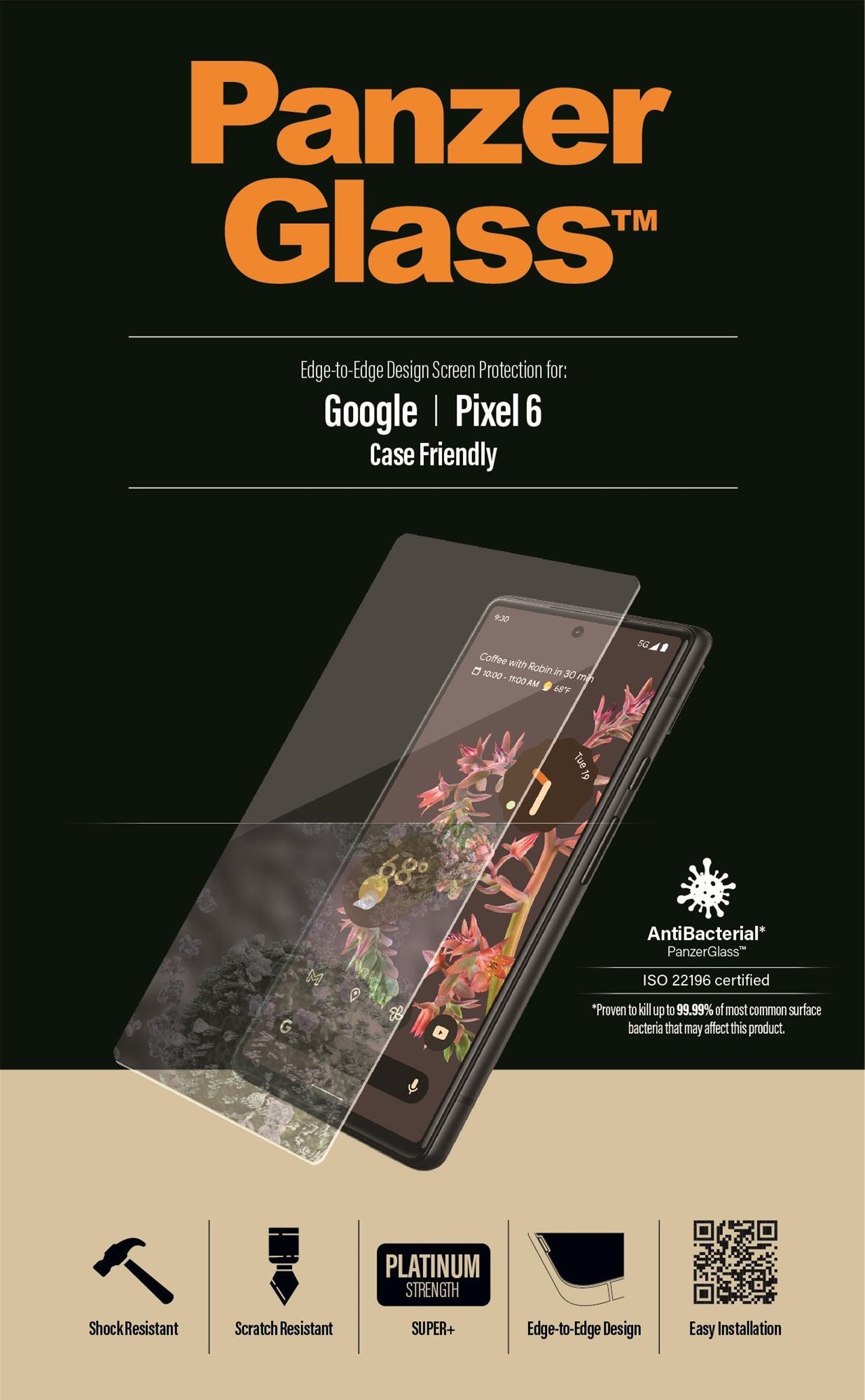 PanzerGlass Google Pixel 6 Verre trempé