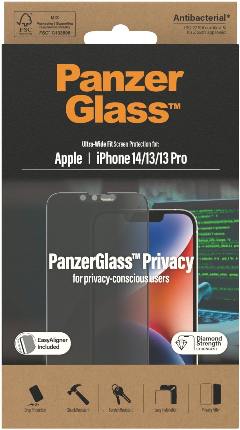 PanzerGlass Privacy Apple iPhone 14/13/13 Pro üvegfólia +...