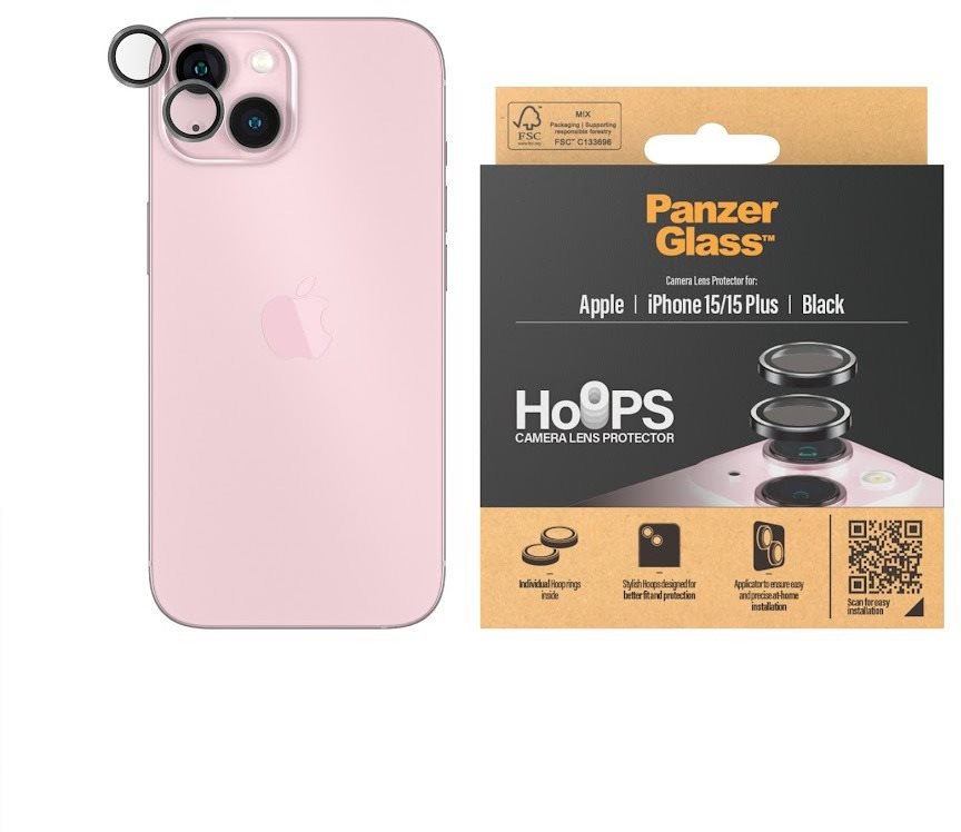 PanzerGlass Camera Protection Rings Apple iPhone 15 / Plus - Hoops...