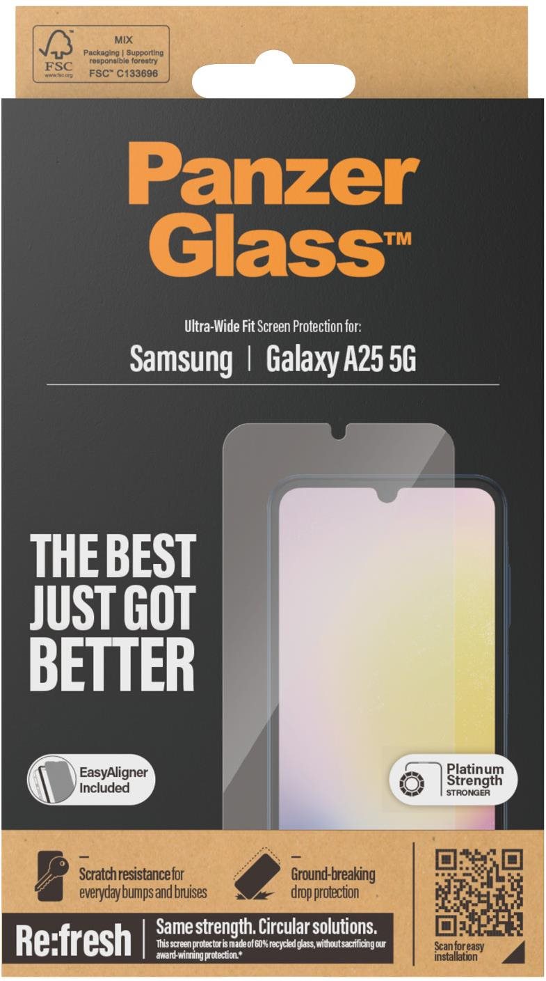 PanzerGlass Samsung Galaxy A25 5G mit Einbaurahmen Schutzglas