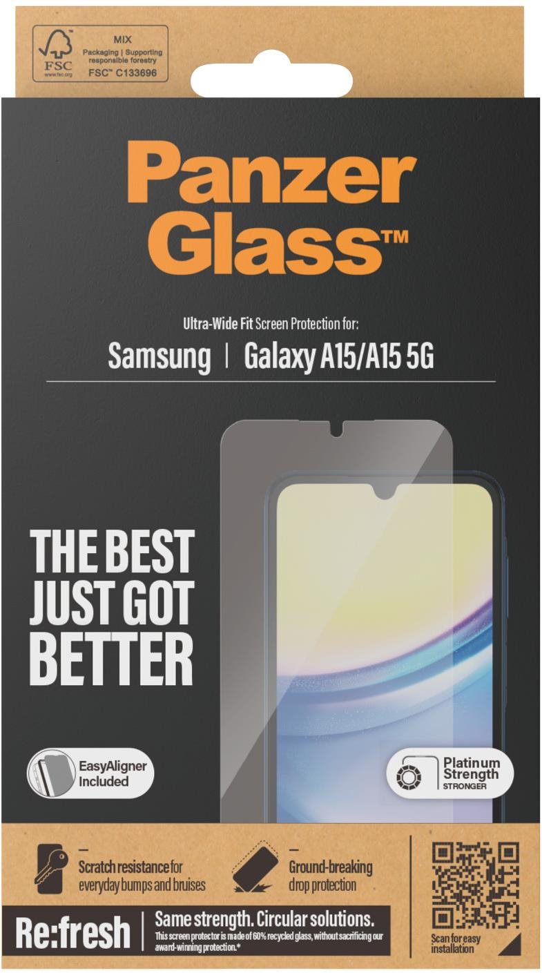 PanzerGlass Samsung Galaxy A15/A15 5G s inštalačným rámikom...