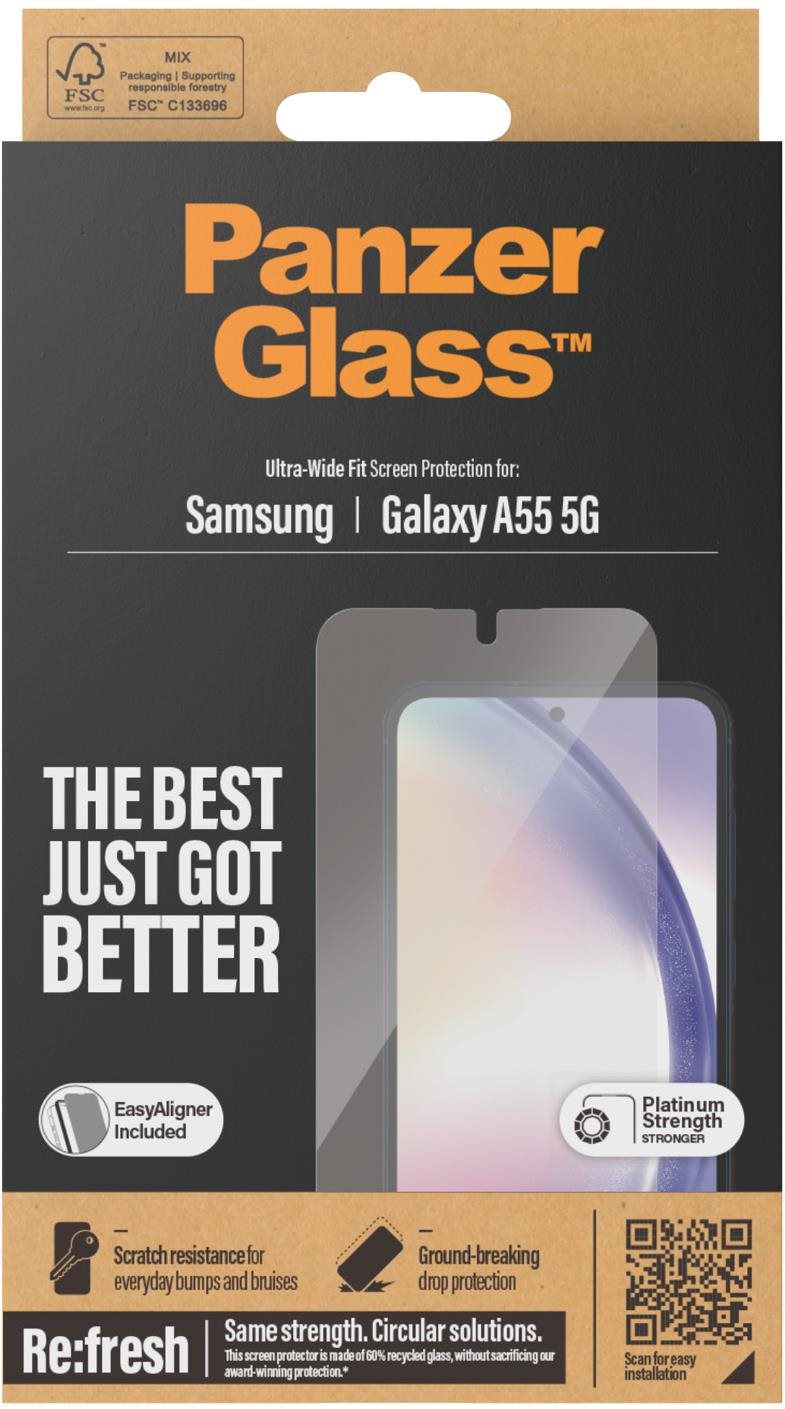 PanzerGlass Samsung Galaxy A55 5G s inštalačným rámikom Ochranné sklo