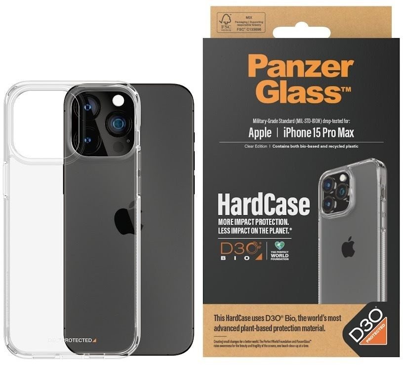 PanzerGlass HardCase Apple iPhone 15 Pro Max tok D3O védőréteggel...