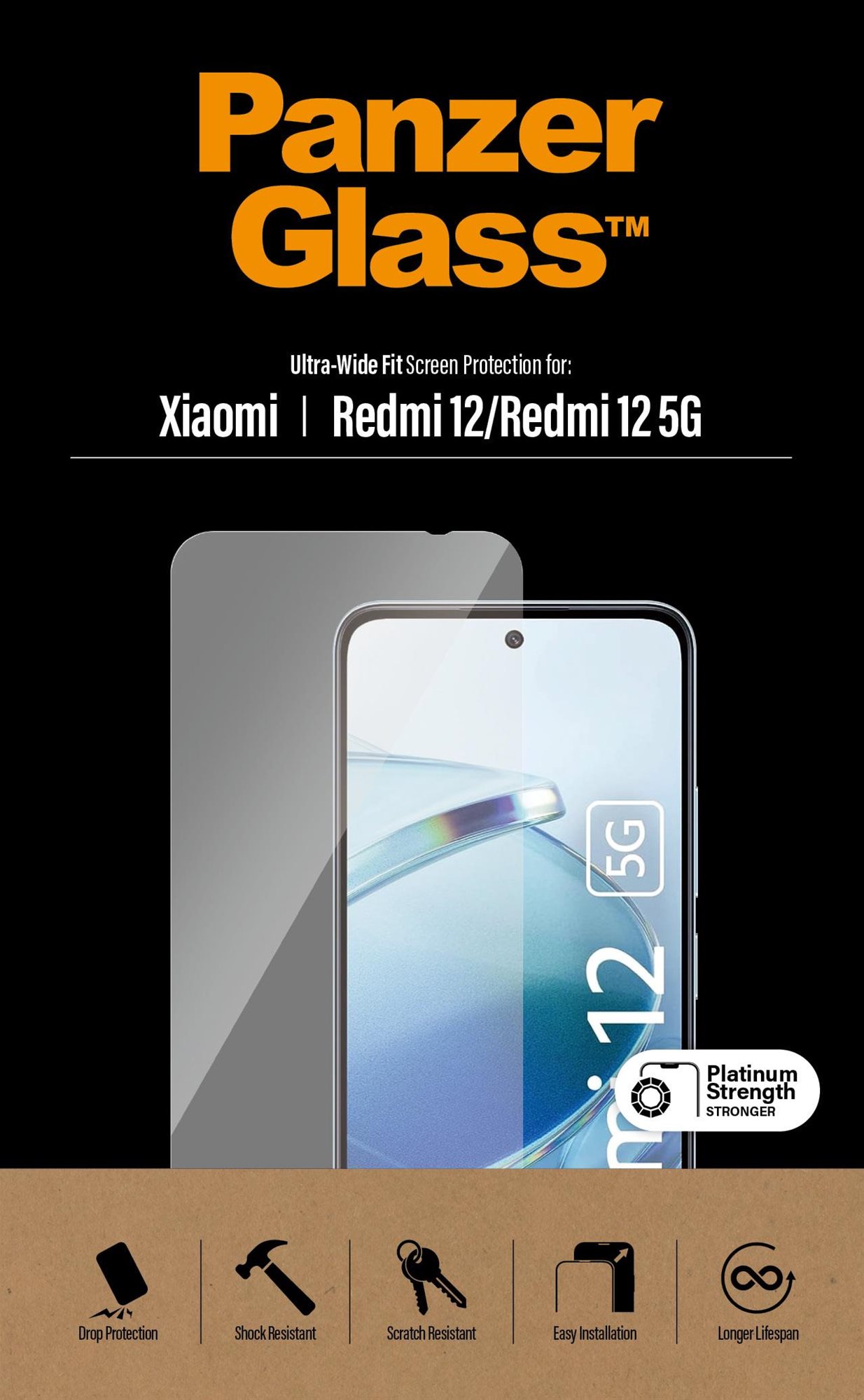 PanzerGlass Xiaomi Redmi 12/12 5G üvegfólia Üvegfólia