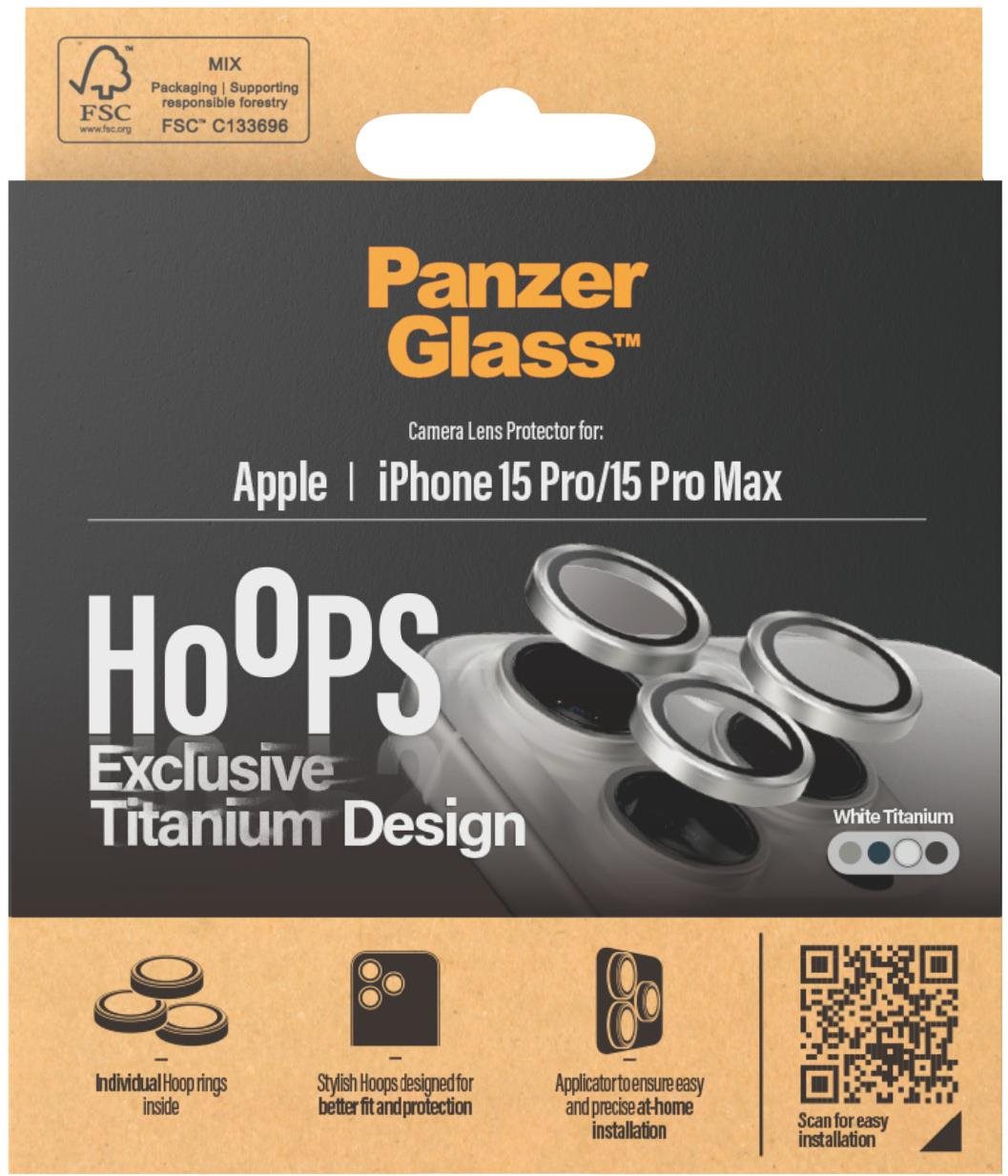 PanzerGlass HoOps Apple iPhone 15 Pro/15 Pro Max kamera védő gyűrű...
