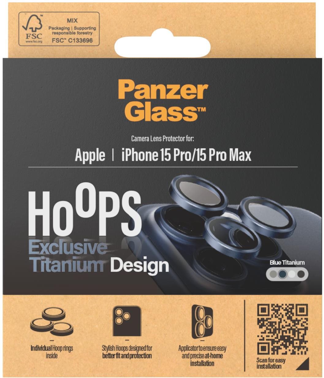 PanzerGlass HoOps Apple iPhone 15 Pro/15 Pro Max kamera védő gyűrű...