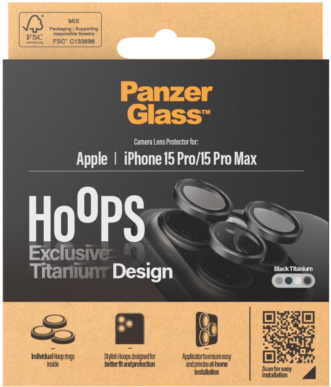 PanzerGlass HoOps Apple iPhone 15 Pro/15 Pro Max kamera védő gyűrű...