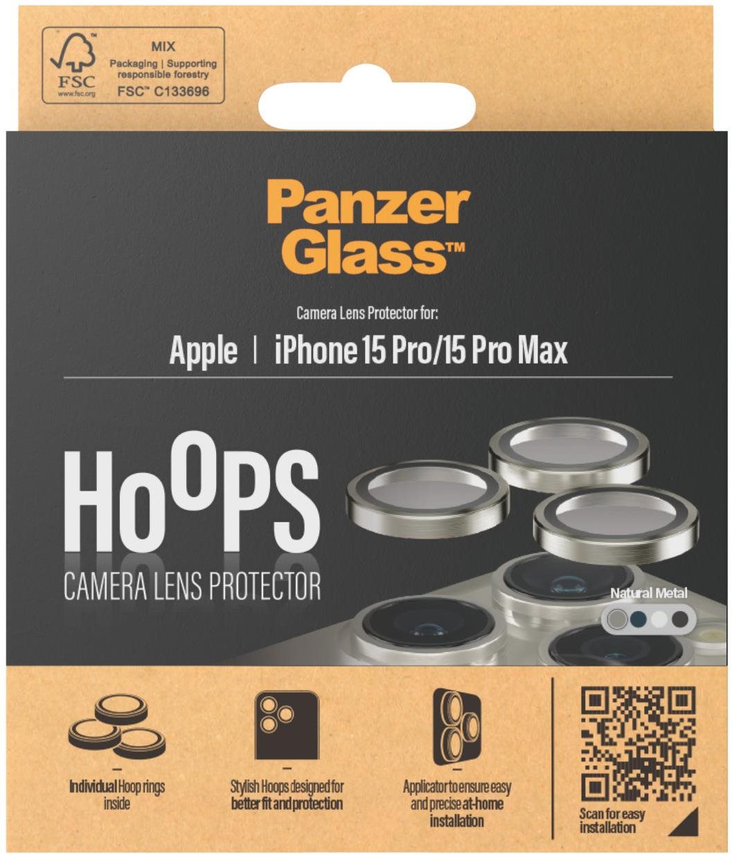 PanzerGlass HoOps Apple iPhone 15 Pro/15 Pro Max kamera védő gyűrű...