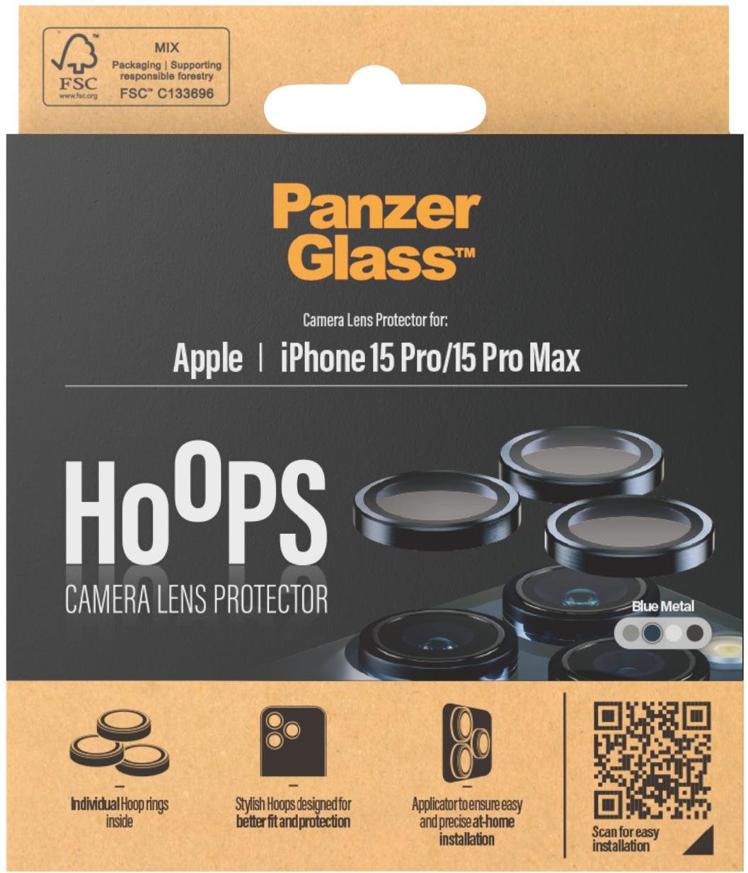PanzerGlass HoOps Apple iPhone 15 Pro/15 Pro Max–- krúžky na...