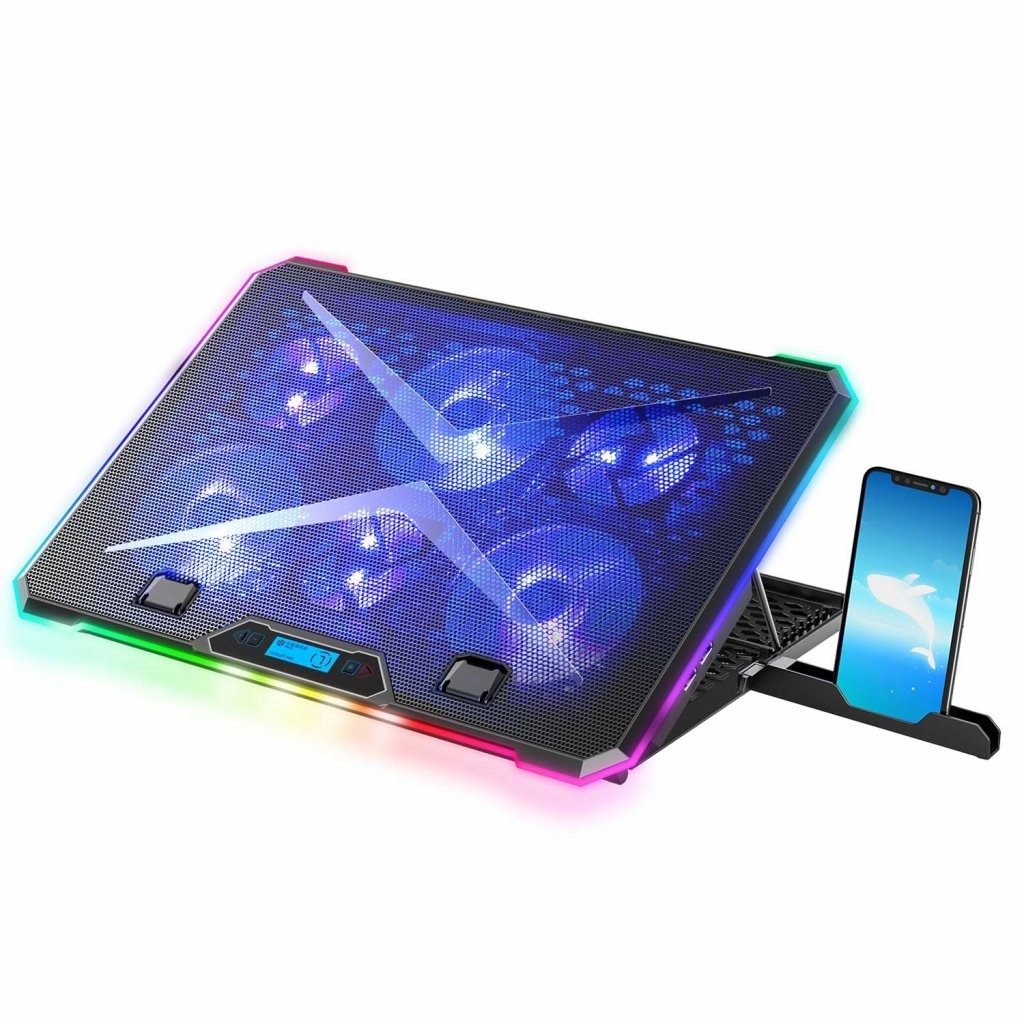 EVOLVEO Ania 9 RGB, nastaviteľný podstavec pre notebook Chladiaca...
