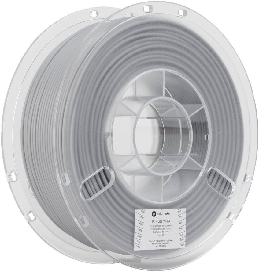 Polymaker PolyLite PLA gris Filament
