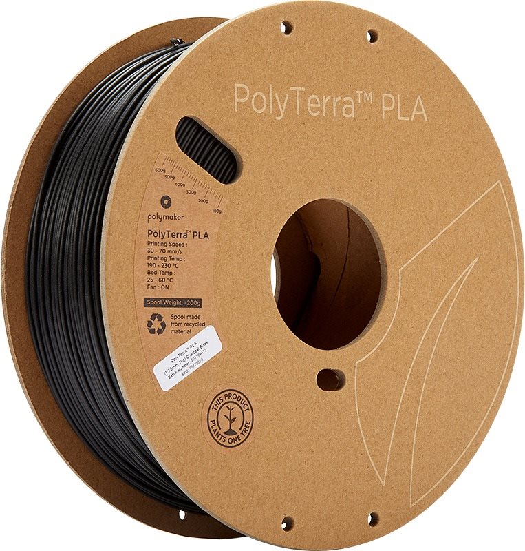Polymaker PolyTerra PLA angulaire noir Filament