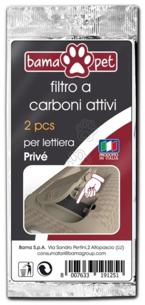 Bama Súprava 2 ks filtrov s aktívnym uhlím Filter do mačacej toalety