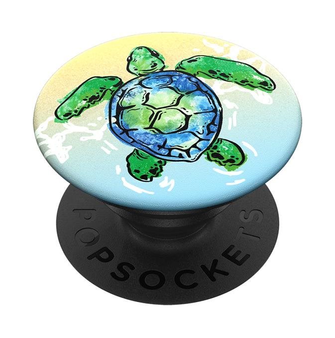 PopSockets PopGrip Gen.2, Tortuga, tortue sur la plage Support...