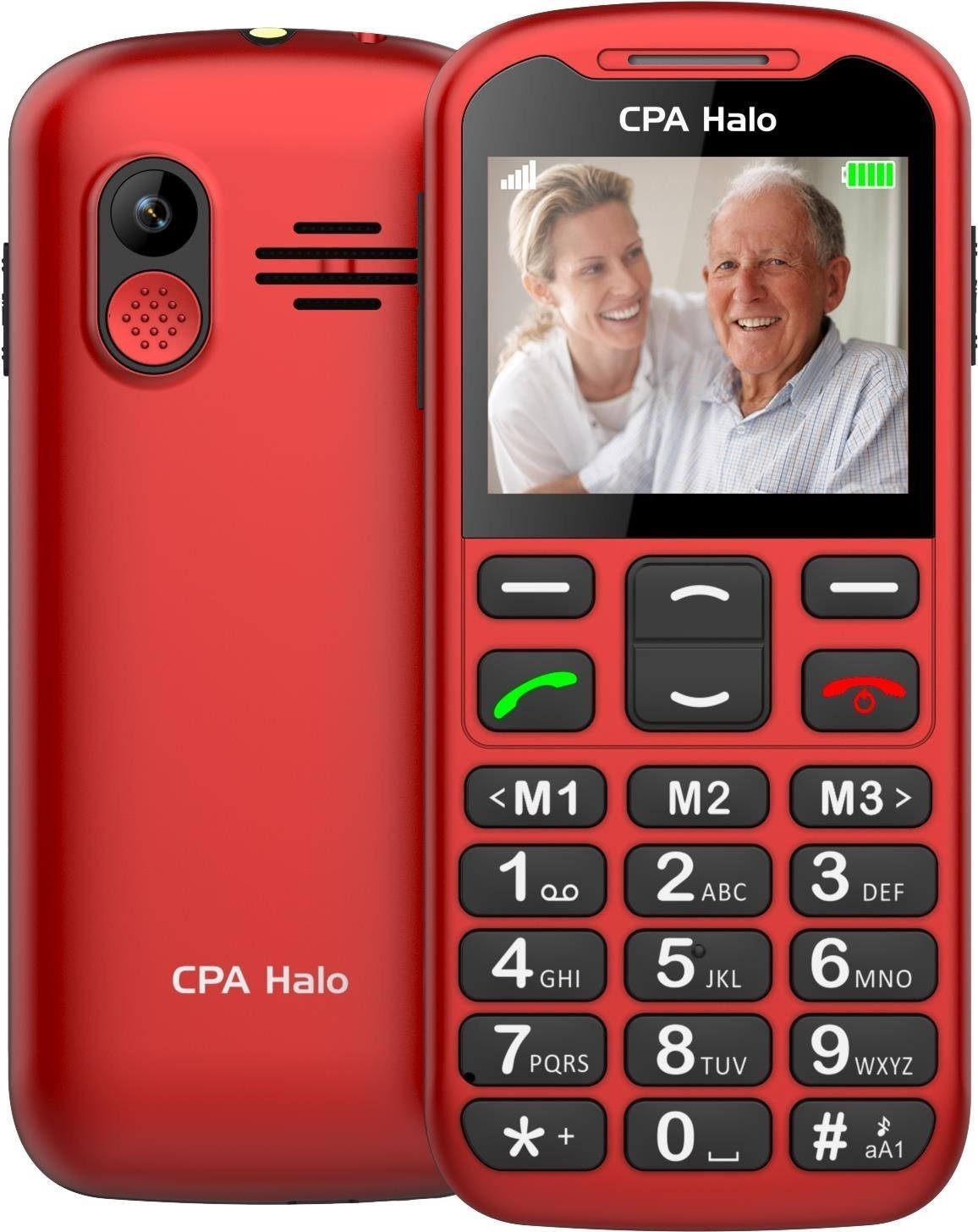 CPA Halo 19 Senior červená Mobilní telefon