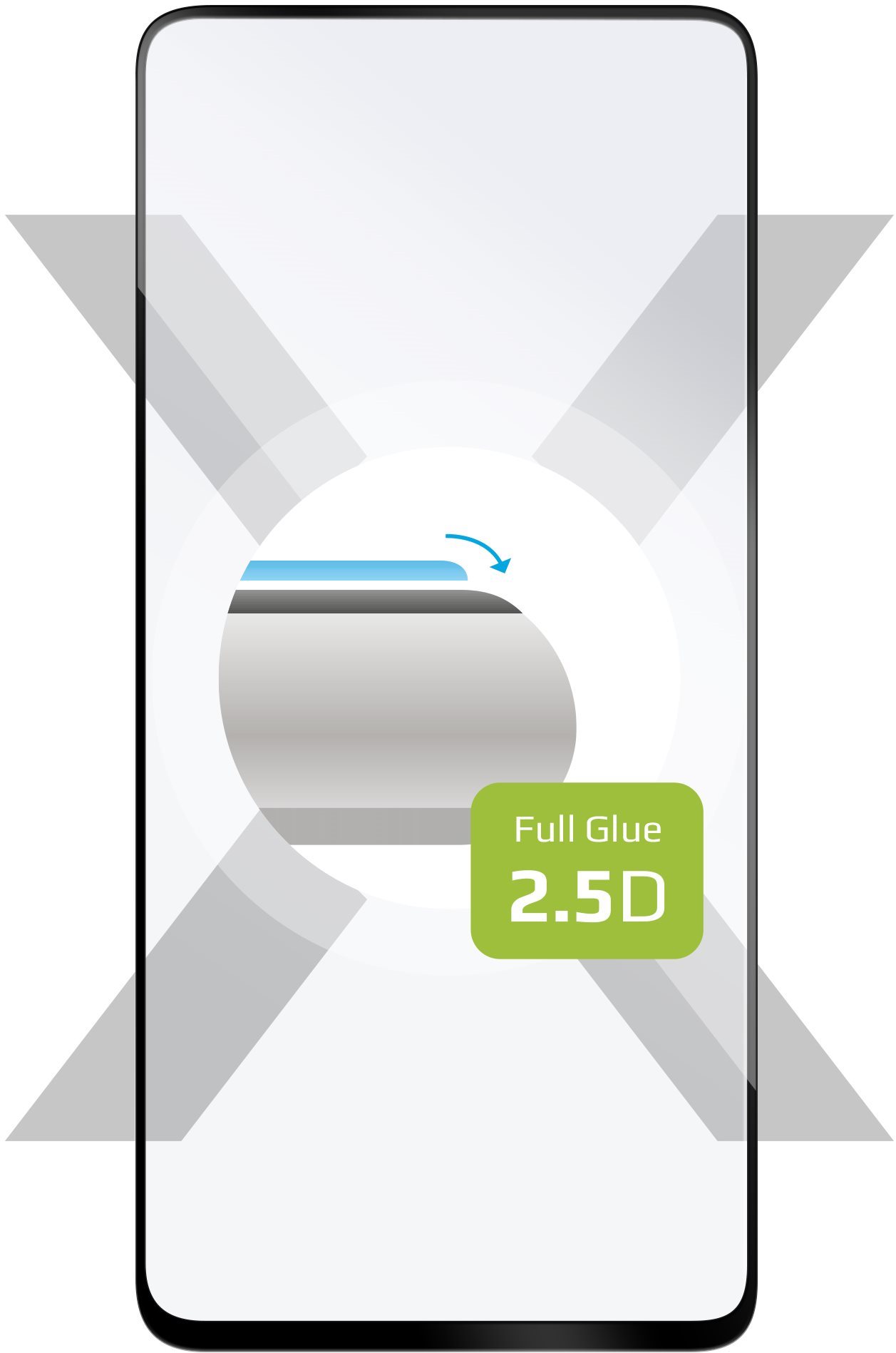 FIXED FullGlue-Cover für Honor 20, schwarz Schutzglas