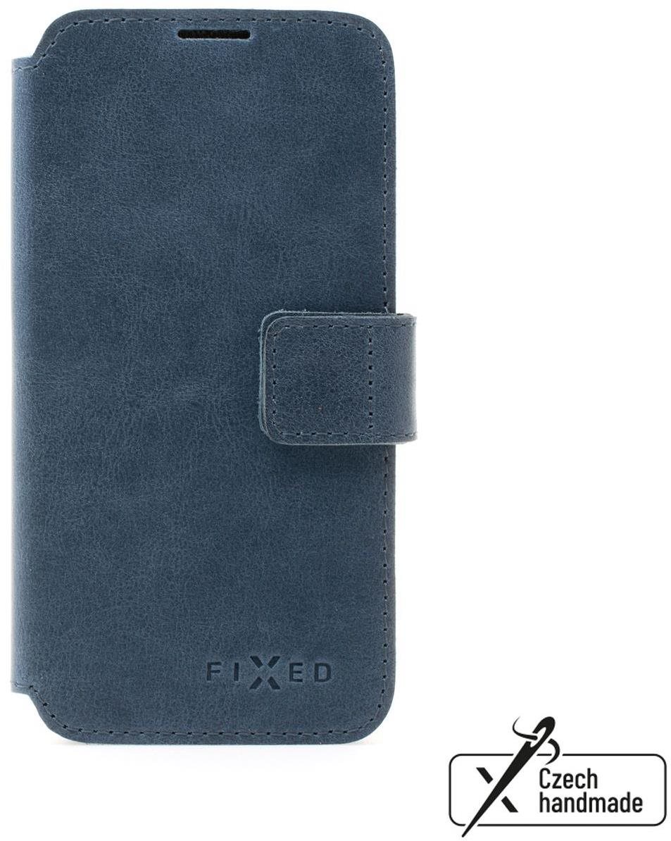 FIXED ProFit Apple iPhone 14 Pro Max kék valódi marhabőr tok...