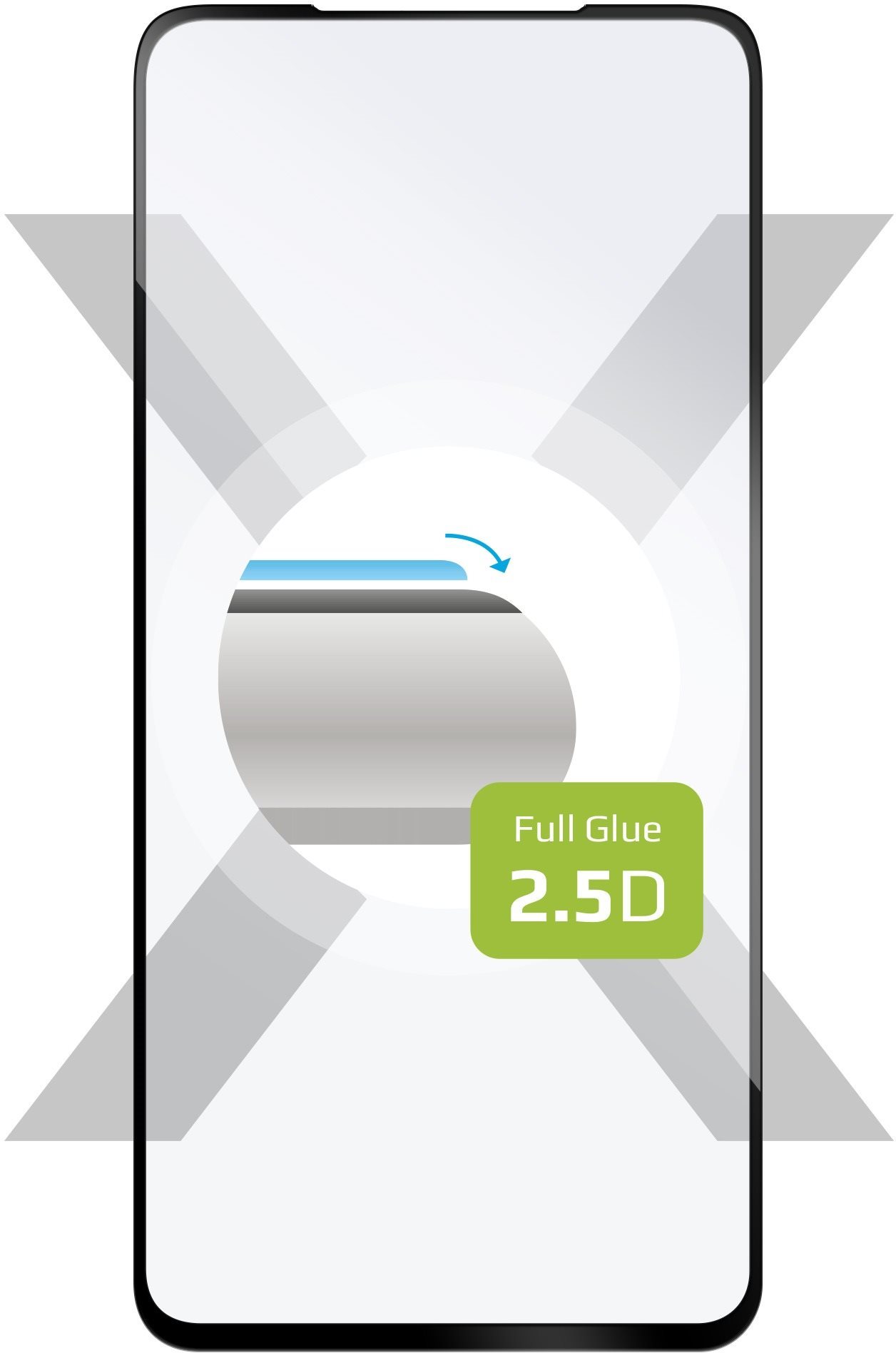 FIXED FullGlue-Cover for Google Pixel 5 Black Glass Screen Protector