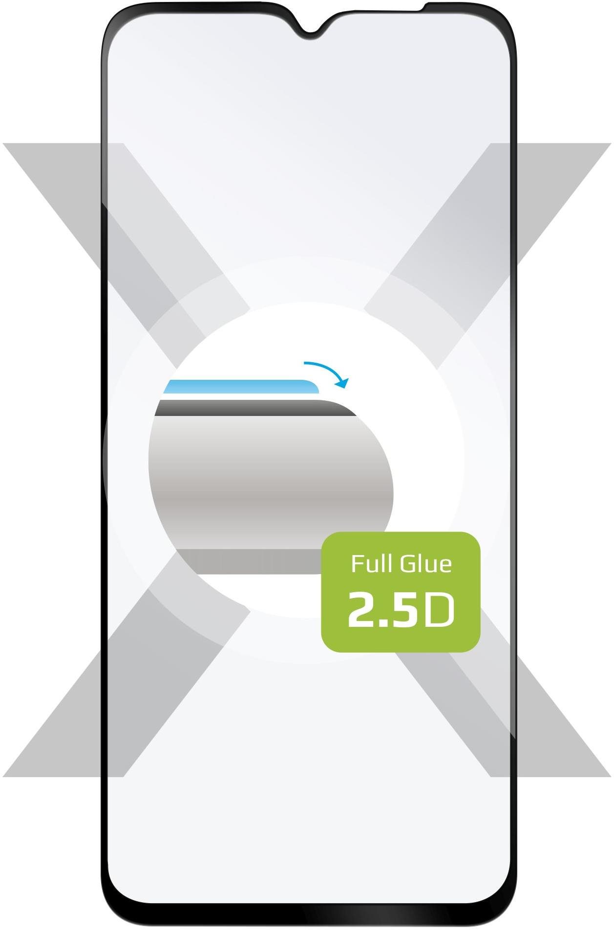 FIXED Full-Glue Cover Realme 9i 5G üvegfólia - fekete Üvegfólia