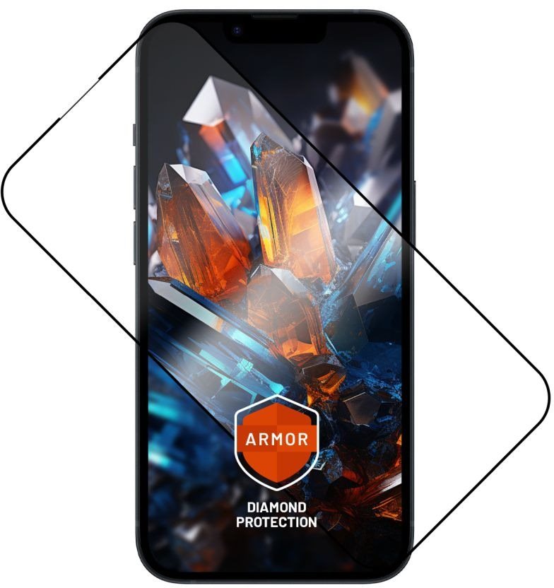 FIXED Armor s aplikátorom pre Apple iPhone 14/13/13 Pro čierne...