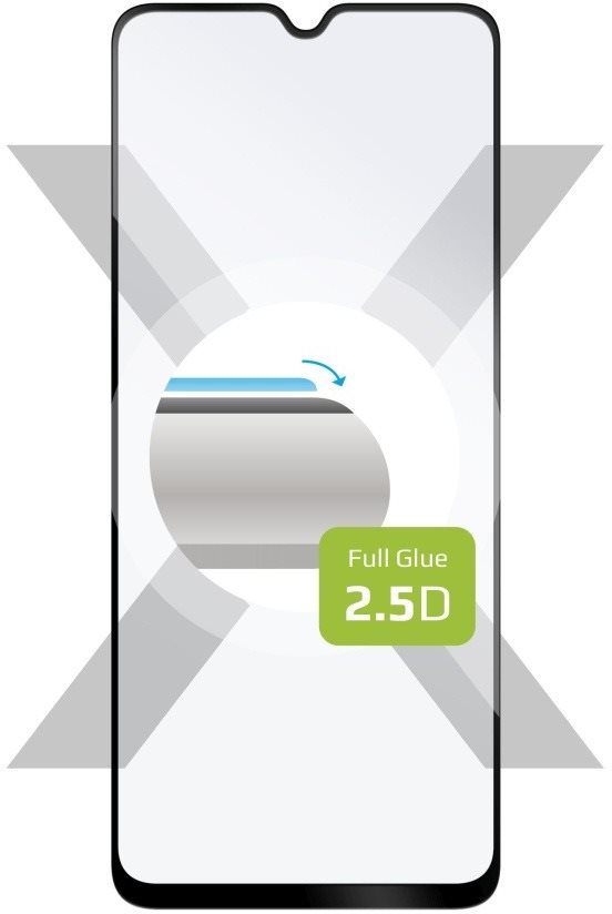 FIXED FullGlue-Hülle für Xiaomi Redmi 12C schwarz Schutzglas