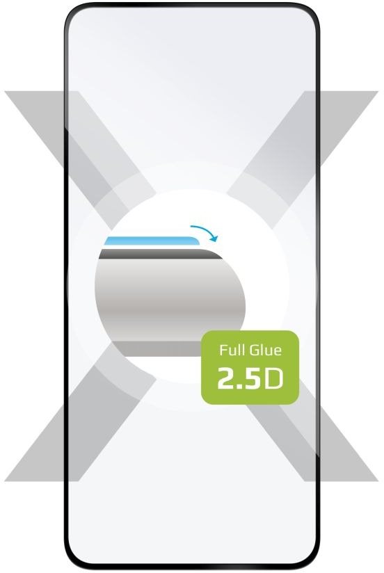 FIXED FullGlue-Cover für das POCO X6 Pro 5G schwarz Schutzglas