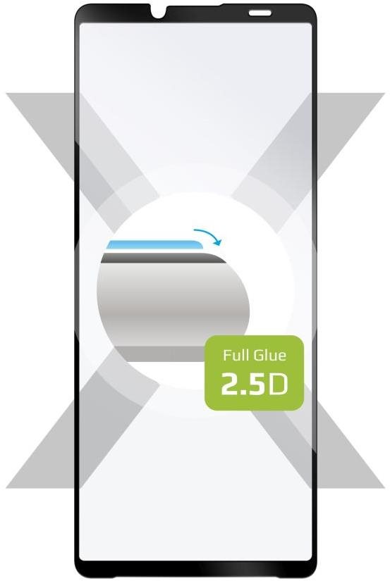 FIXED FullGlue-Cover für das Sony Xperia 10 VI schwarz Schutzglas