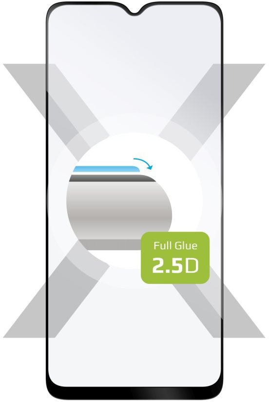 FIXED FullGlue-Cover ZTE Blade A54 üvegfólia - fekete Üvegfólia