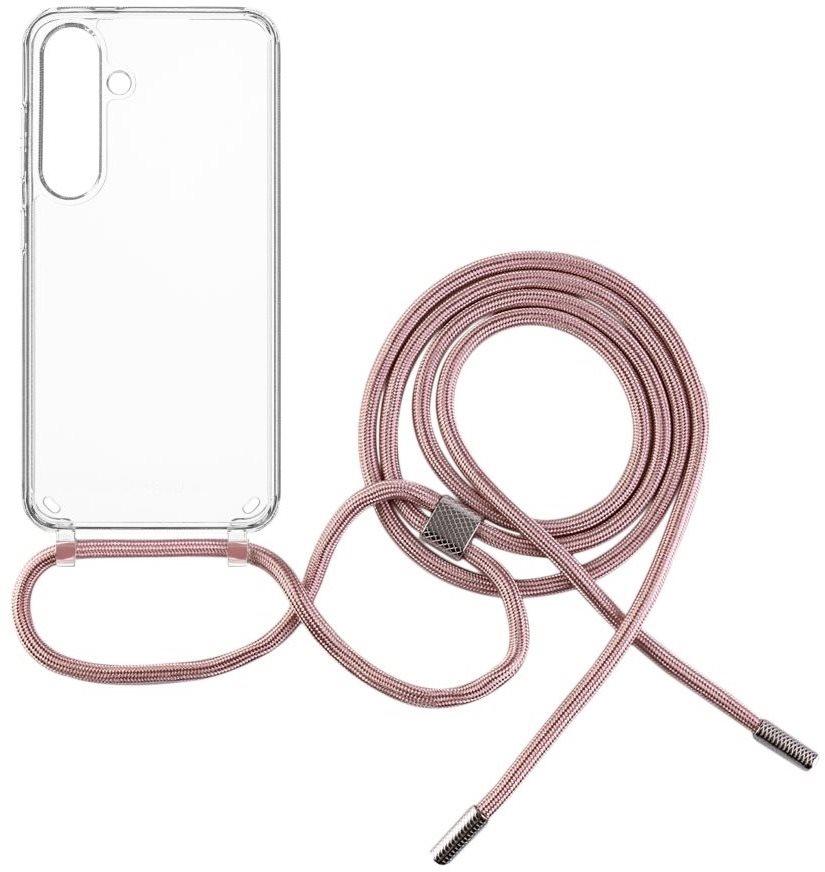 FIXED Pure Neck s ružovou šnúrkou na krk na Samsung Galaxy S24 Kryt...