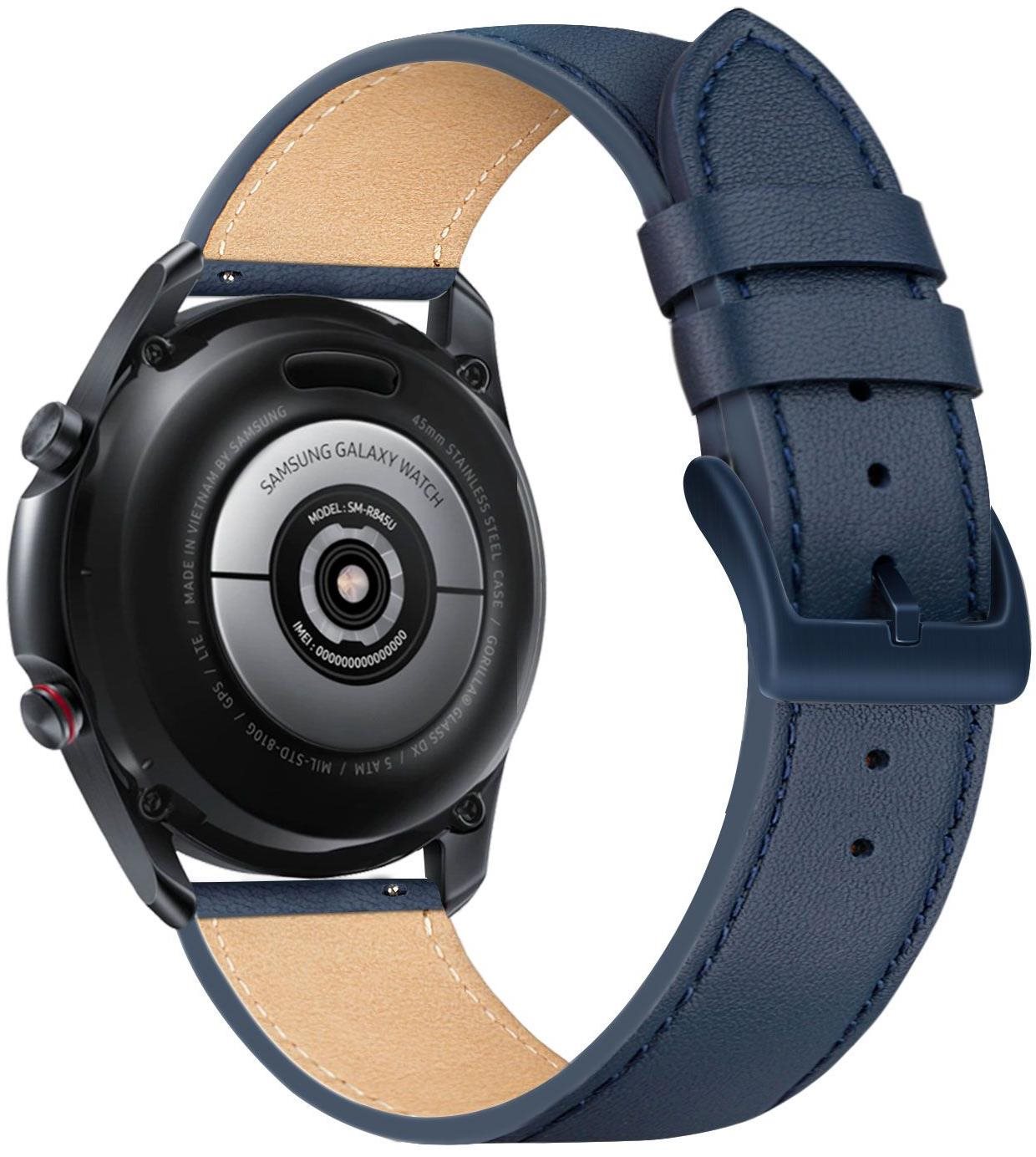 FIXED Leather Strap modrý Remienok na hodinky