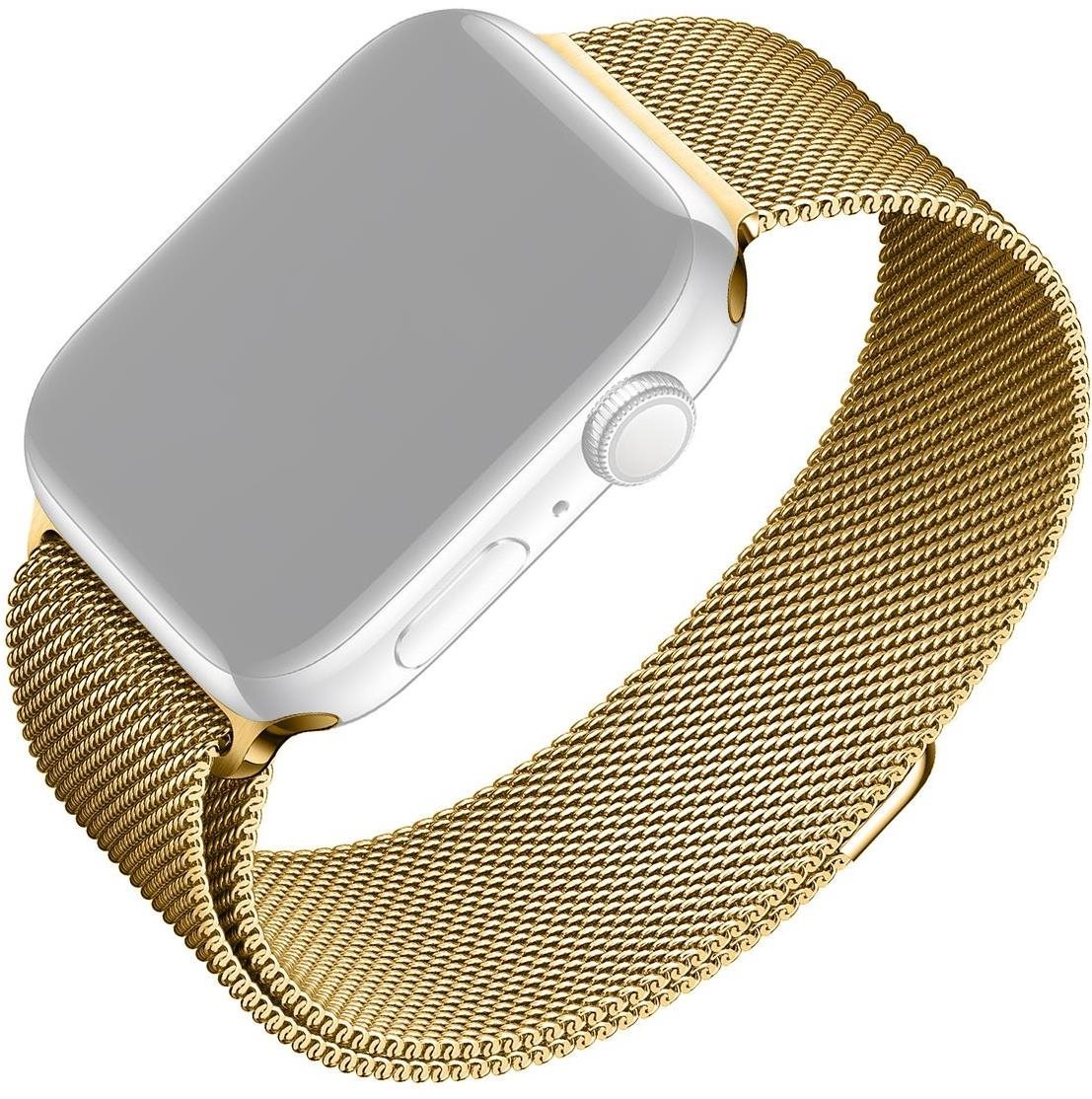 FIXED Mesh-Armband für Apple Watch 42/44/45/Ultra 49mm gold Armband