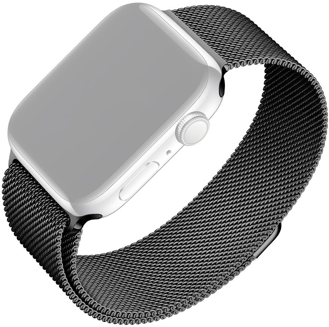 FIXED Mesh-Armband für Apple Watch 42/44/45/Ultra 49mm schwarz...