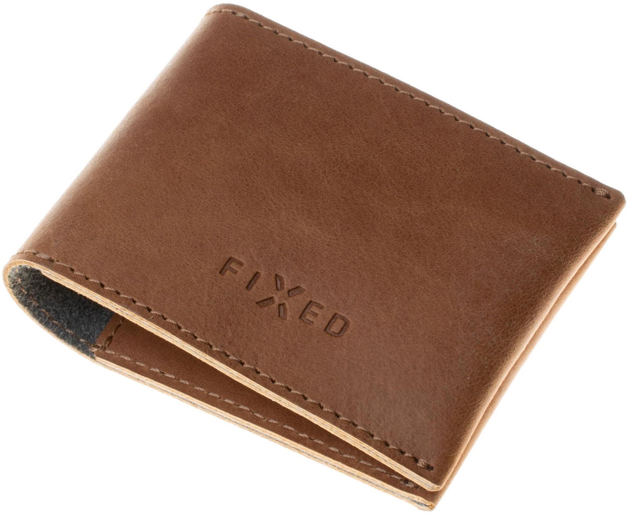 FIXED Wallet valódi marhabőrből, barna Pénztárca