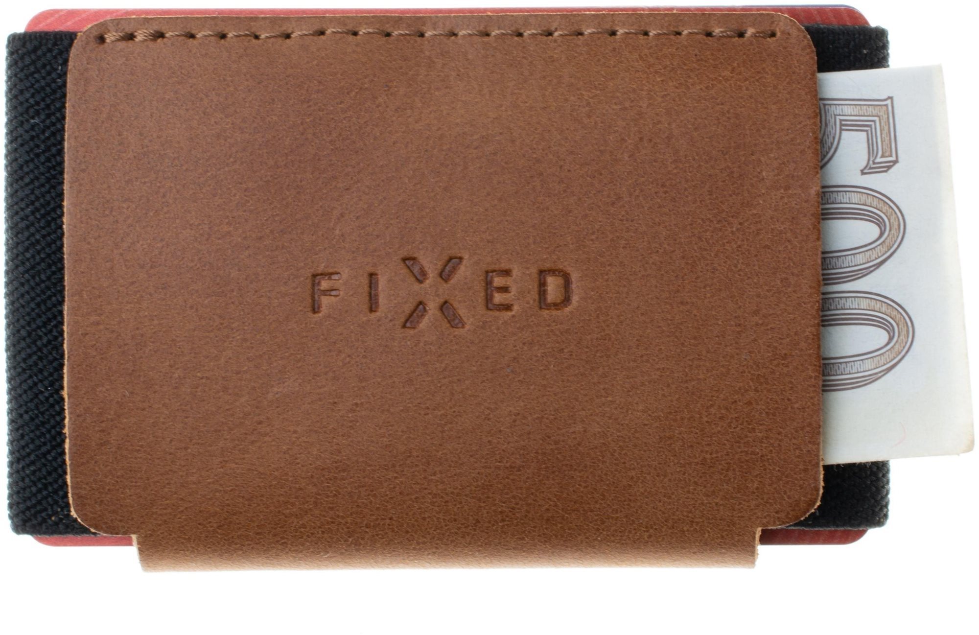 FIXED Tiny Wallet valódi marhabőrből, barna Pénztárca