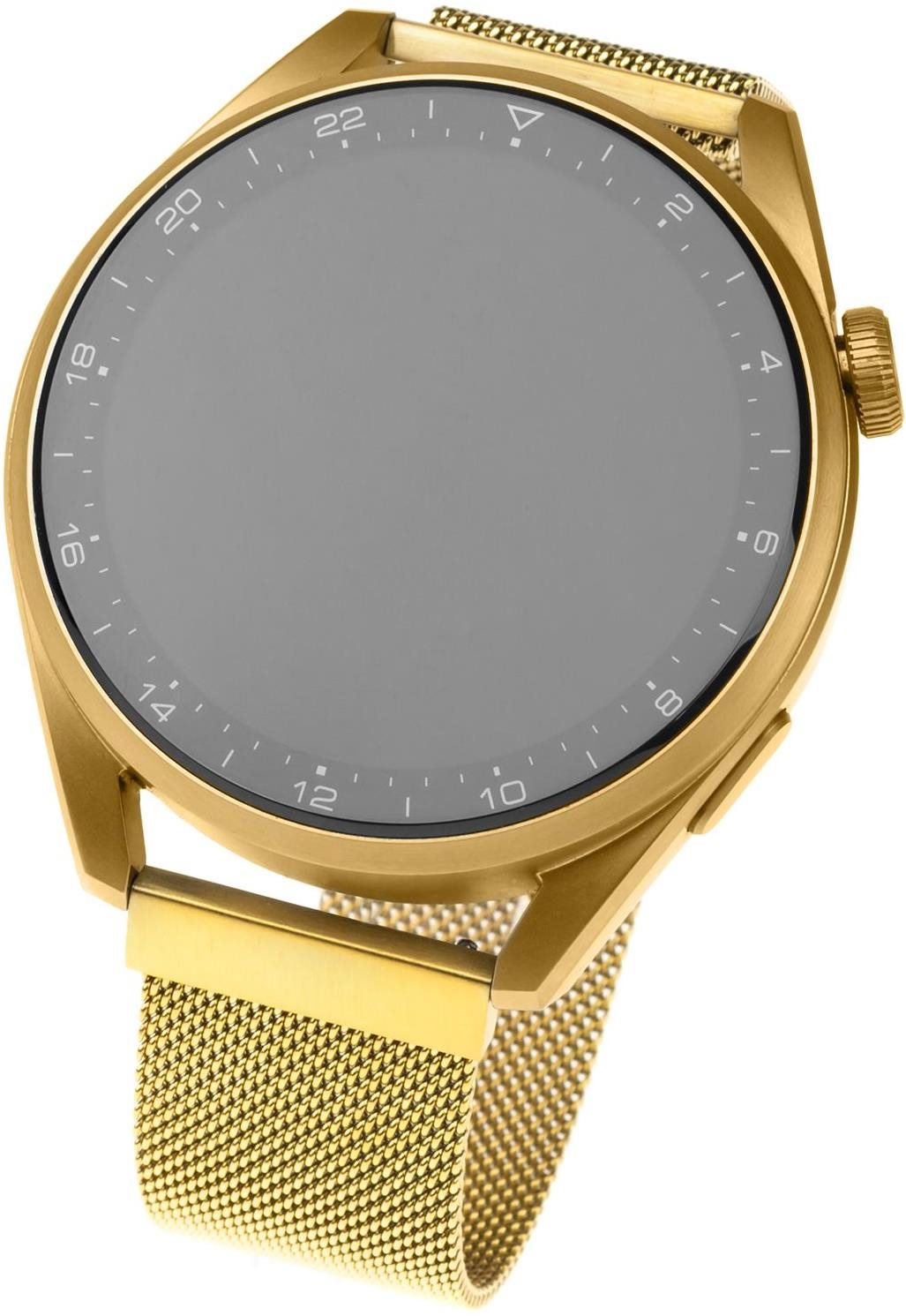 FIXED Mesh Strap mit 18 mm Schnellverschluss - gold Armband