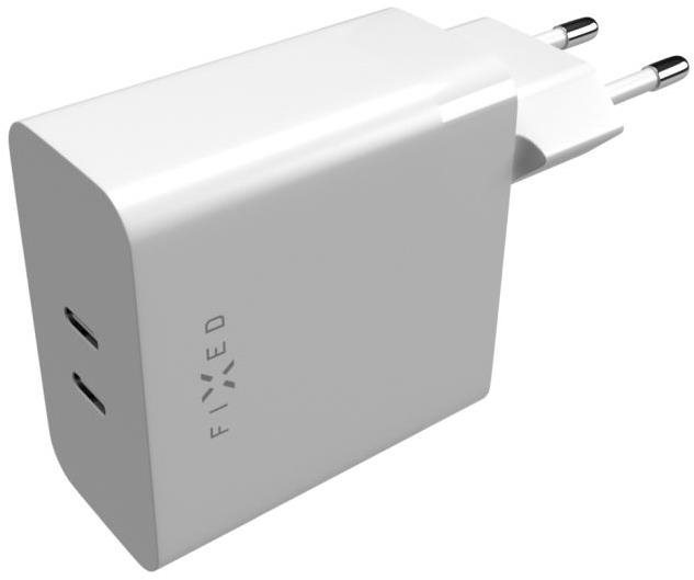 FIXED Travel s 2xUSB-C výstupom podpora PD 65W biela Nabíjačka do...