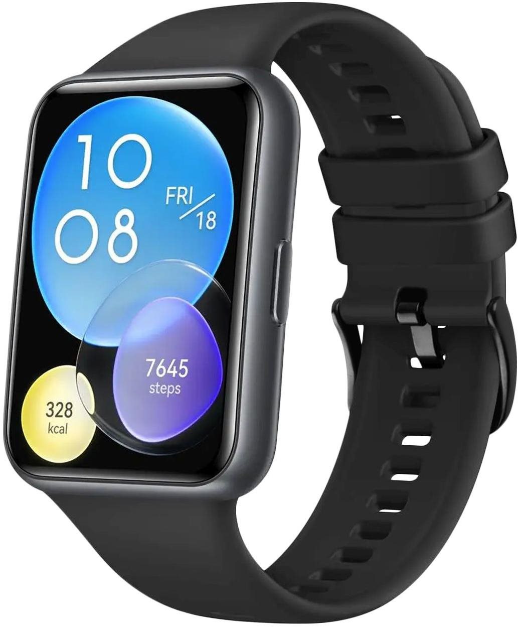 FIXED Silicone Strap pre Huawei Watch FIT2 čierny Remienok na hodinky