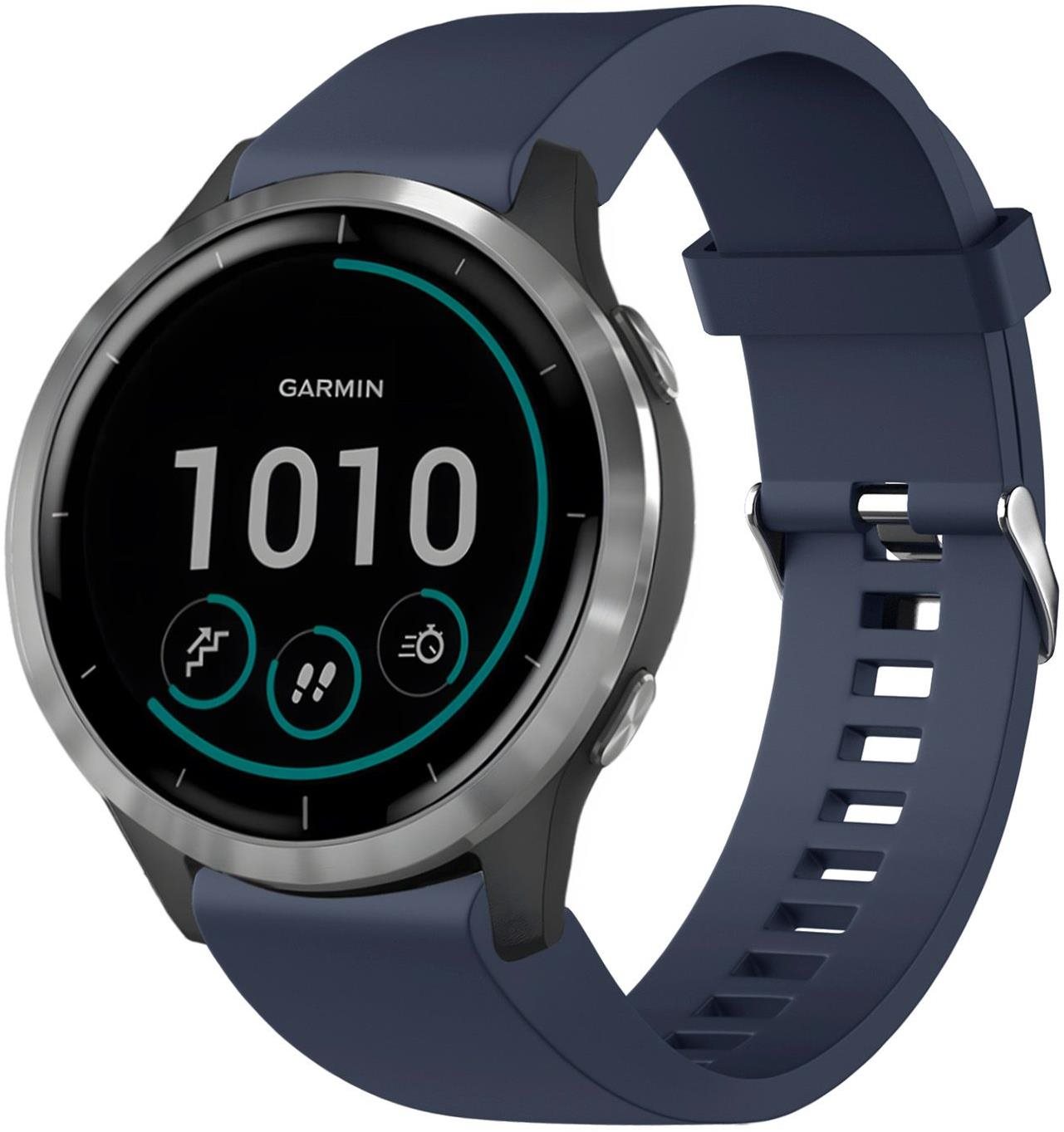 FIXED Silikonarmband für Garmin QuickFit 20mm blau Armband